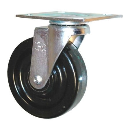 Rubbermaid 5in Swivel Plate Caster With Hardware